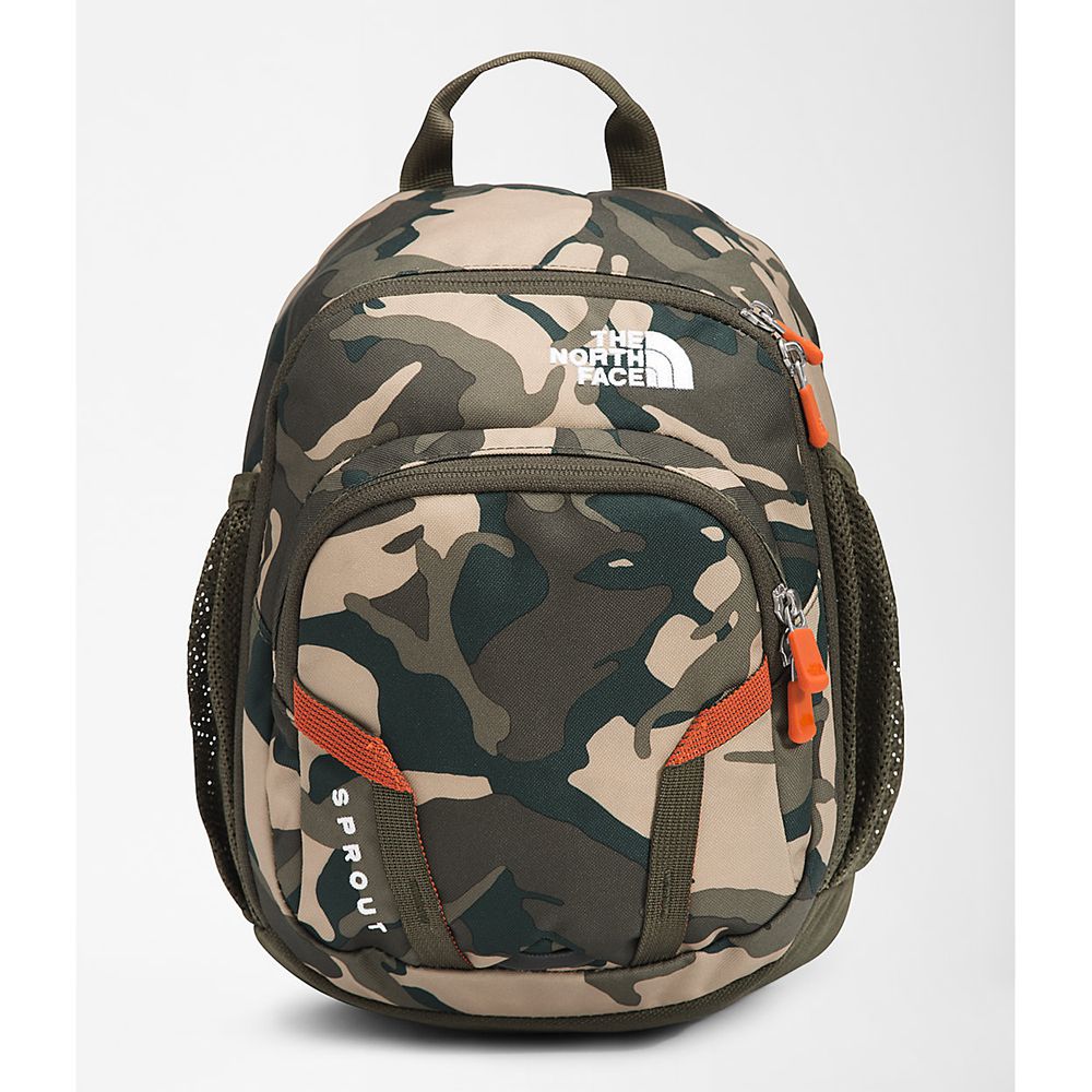 The North Face Backpacks Girls Australia - The North Face Sprout Green Camo Print (YZB-061578)